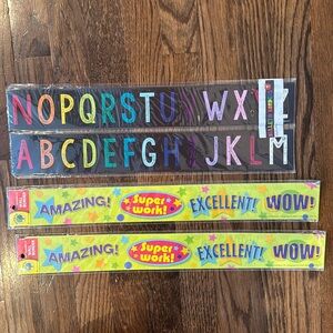 Alphabet and Amazing Work Border Set